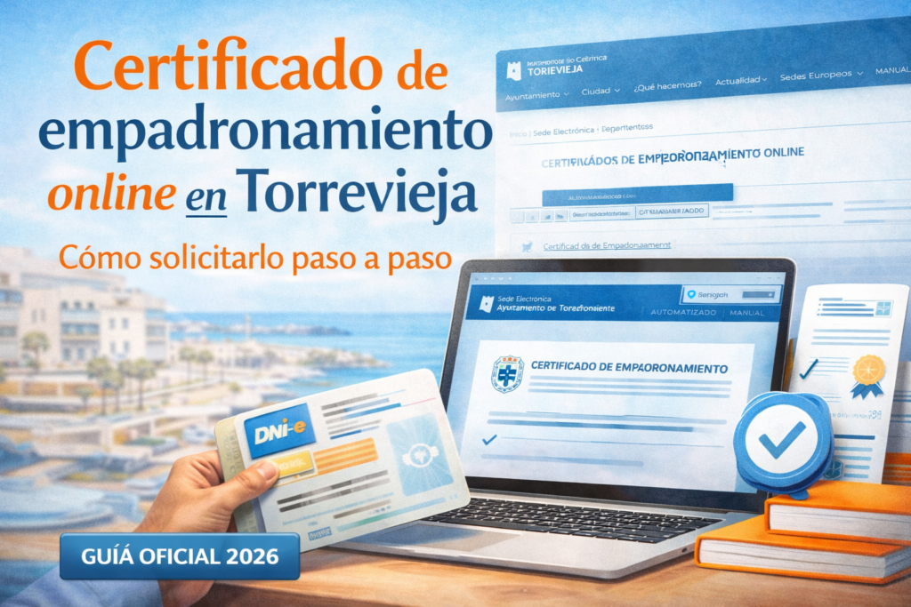 Certificado de empadronamiento online en Torrevieja - Trámites en ...